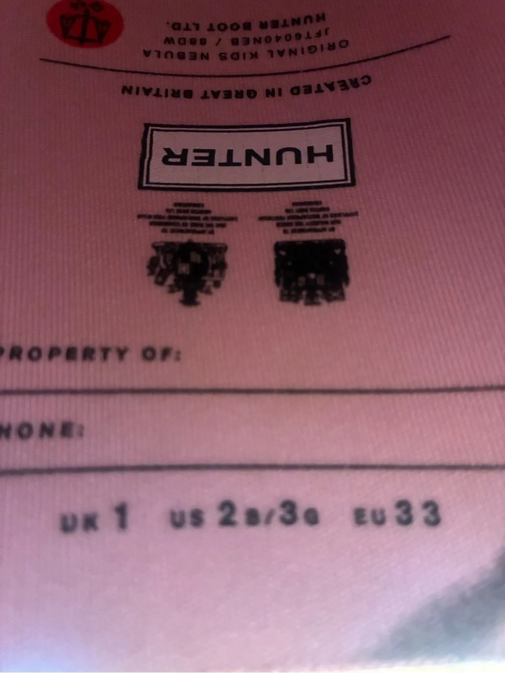 Hunter Light Pink Gloss Waterproof Boots